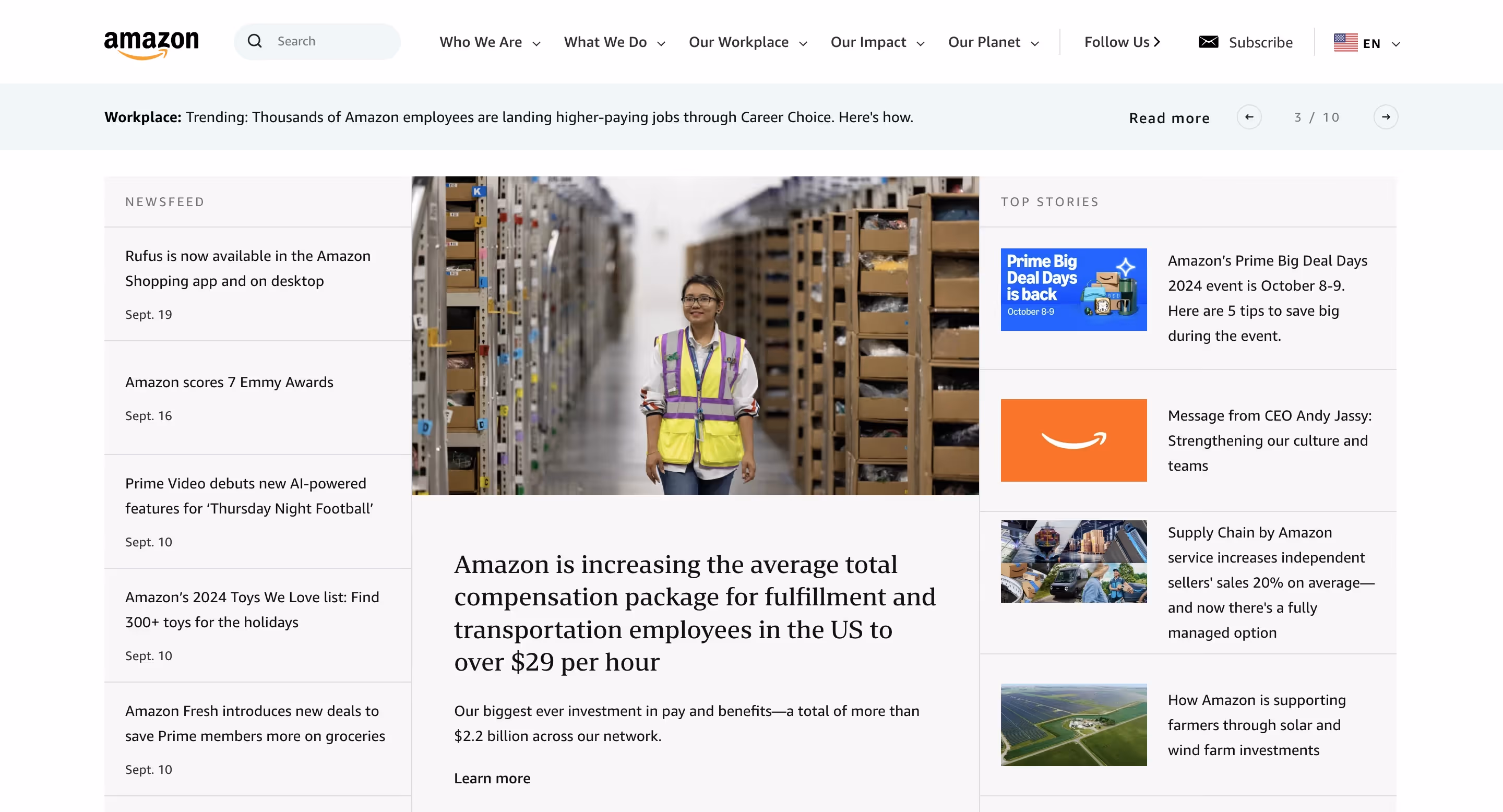 Amazon's about page