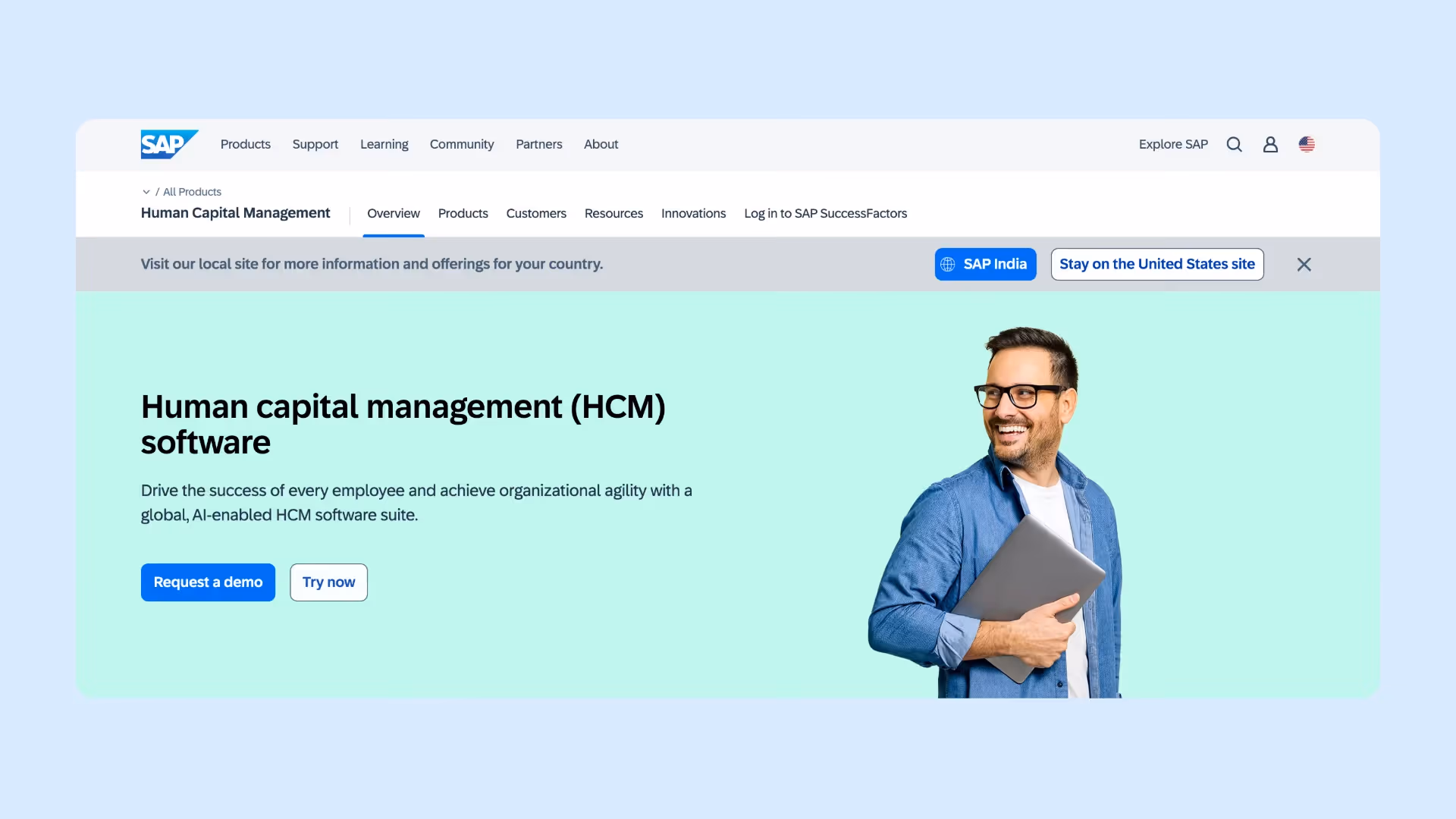 A page screenshot of SAP SuccessFactors