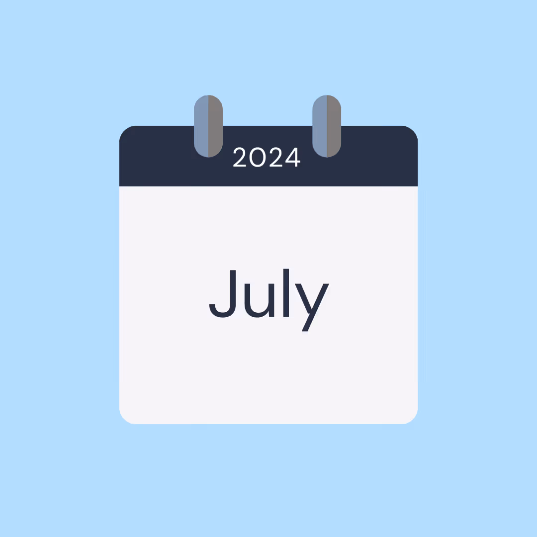 HR calendar for July
