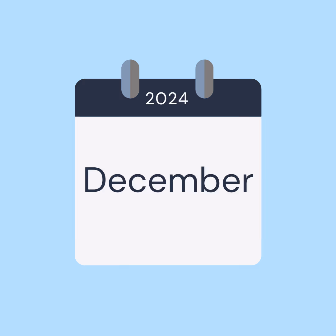 HR calendar for December