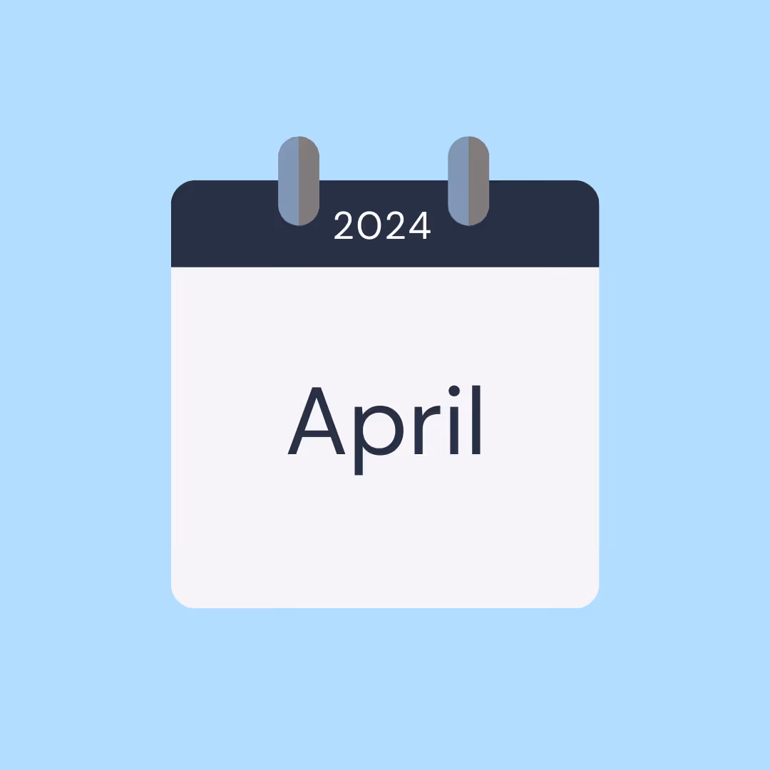 HR calendar for April