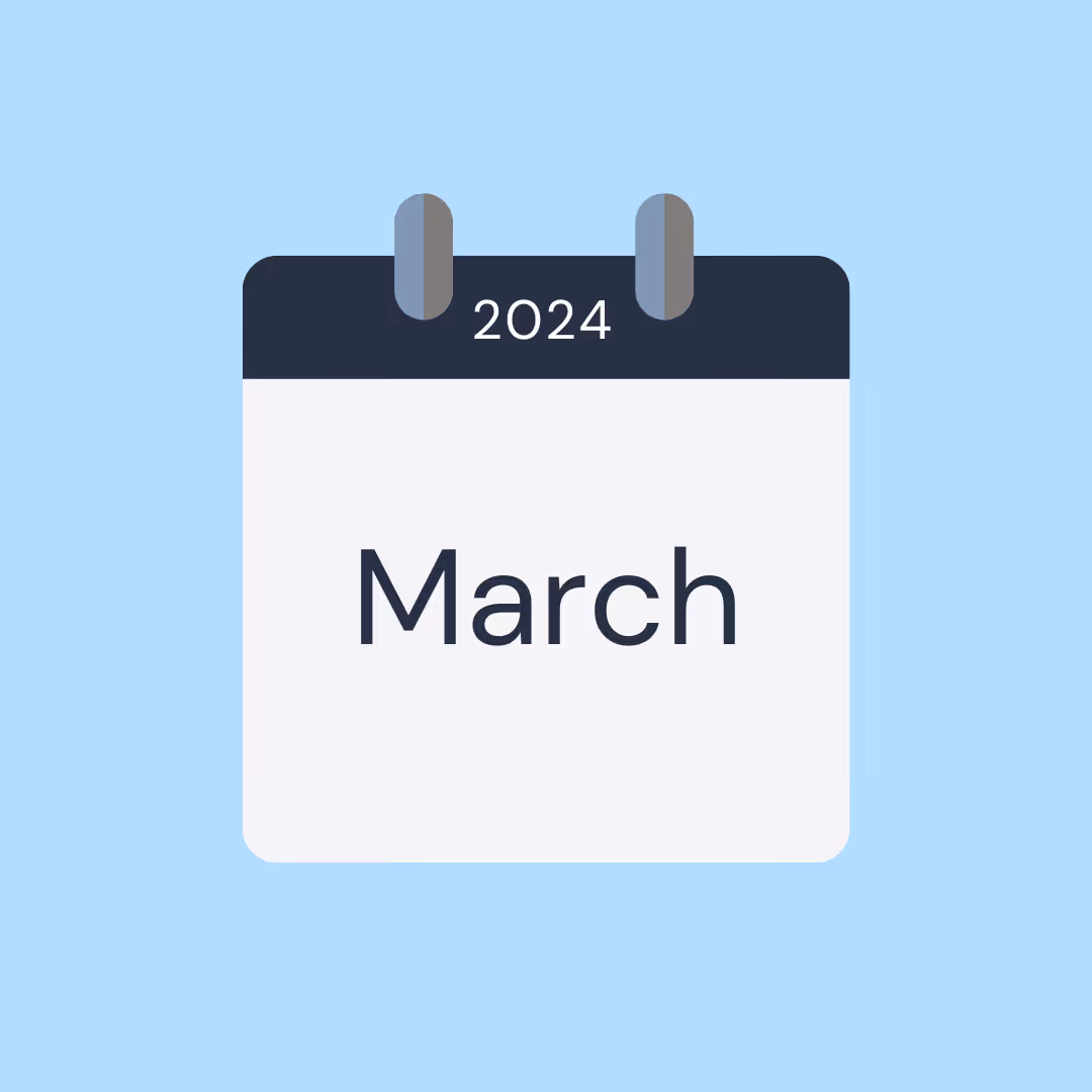 HR calendar for March