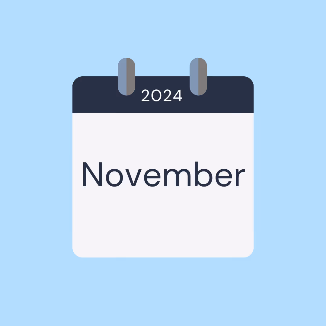 HR calendar for November