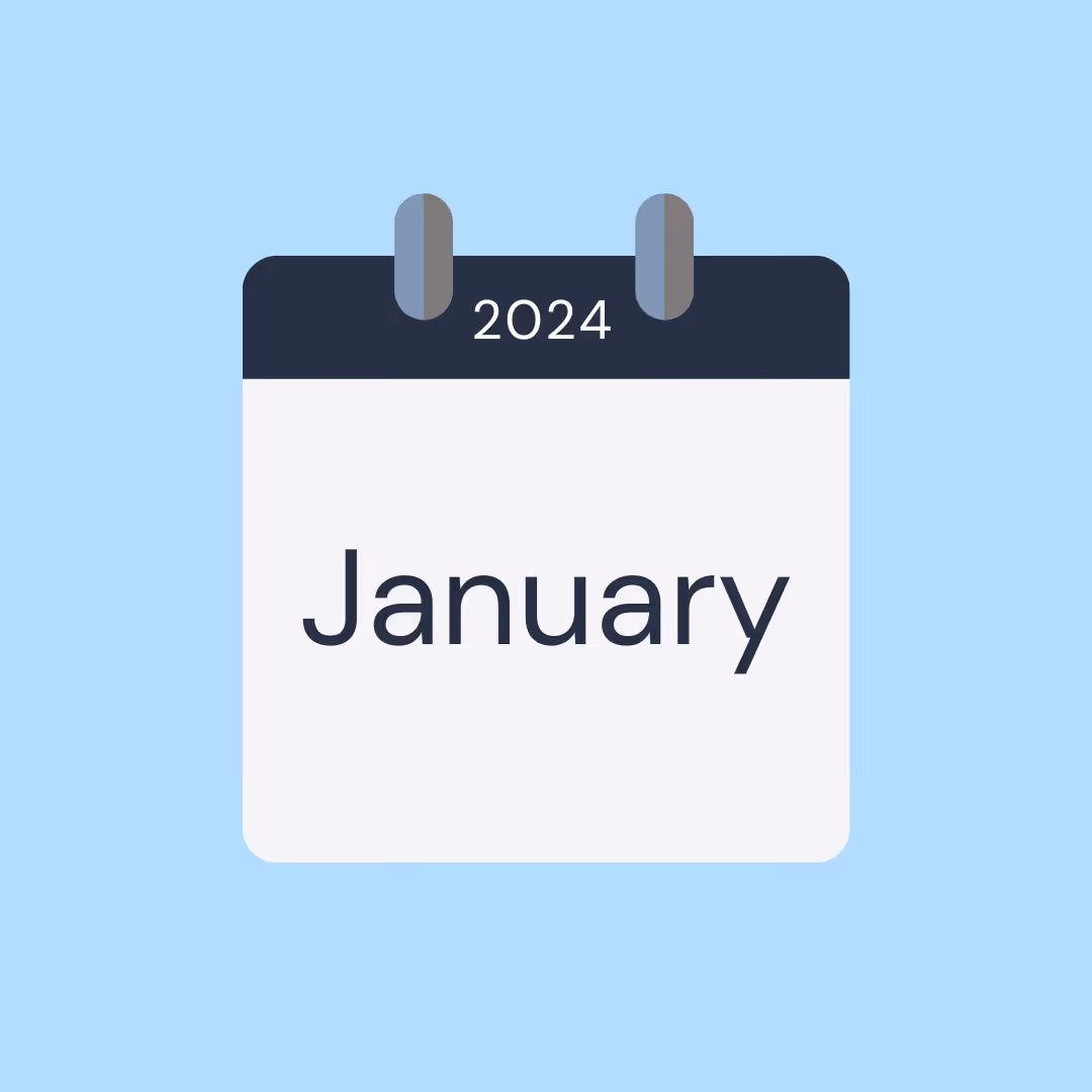 HR calendar for January