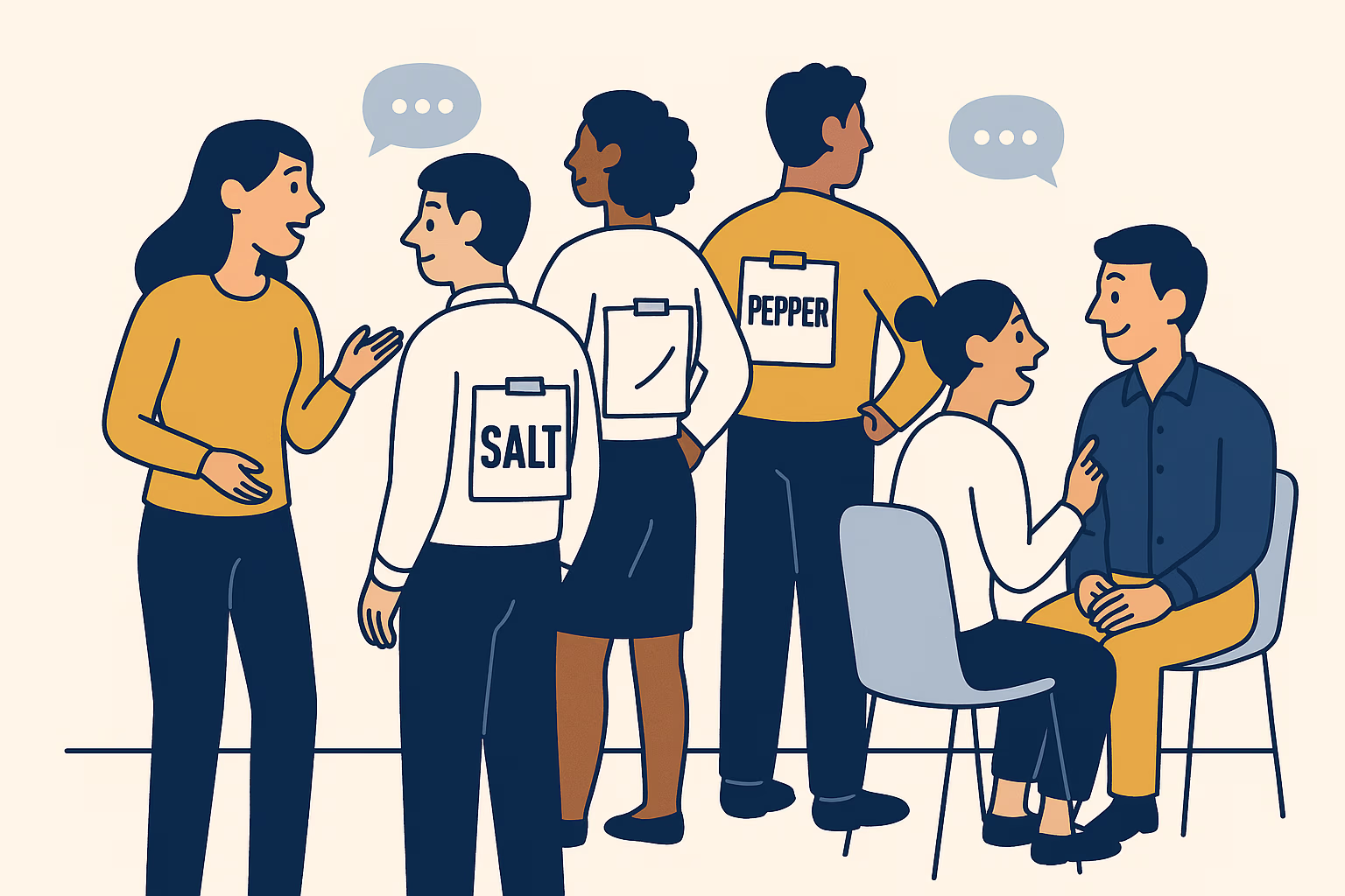 salt and pepper match up icebreaker infographic