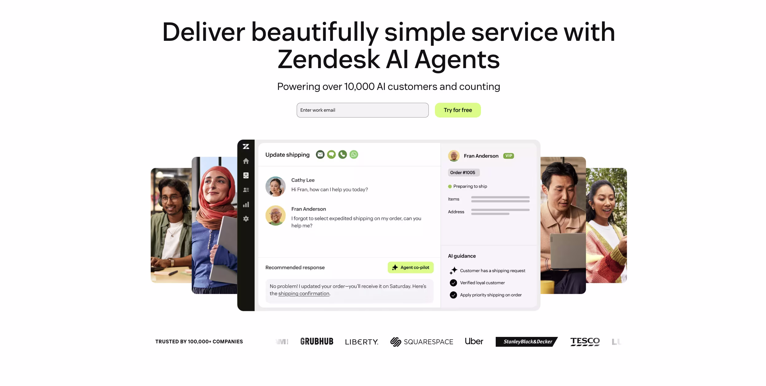 Zendesk product screenshot