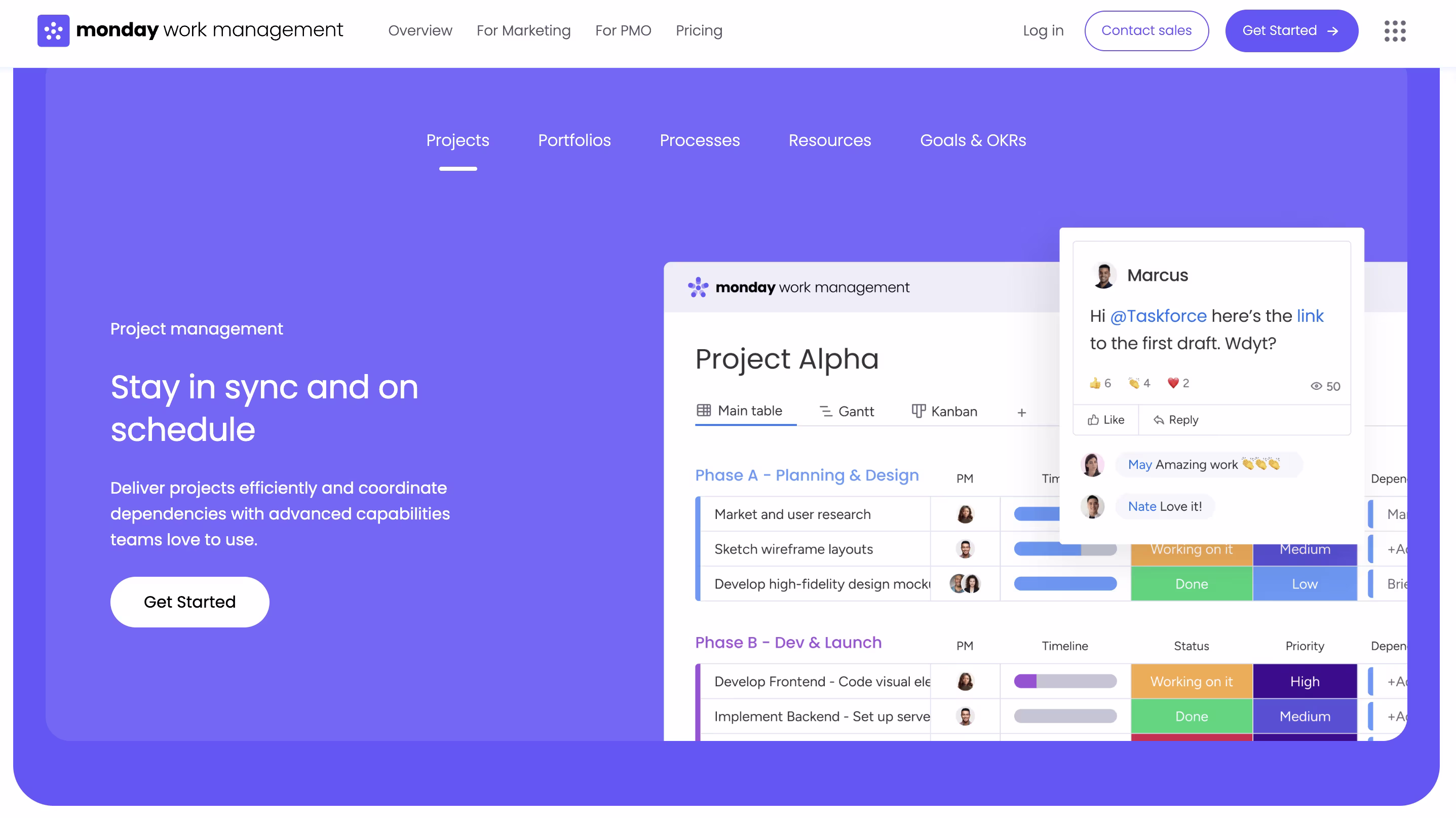 monday product screenshot