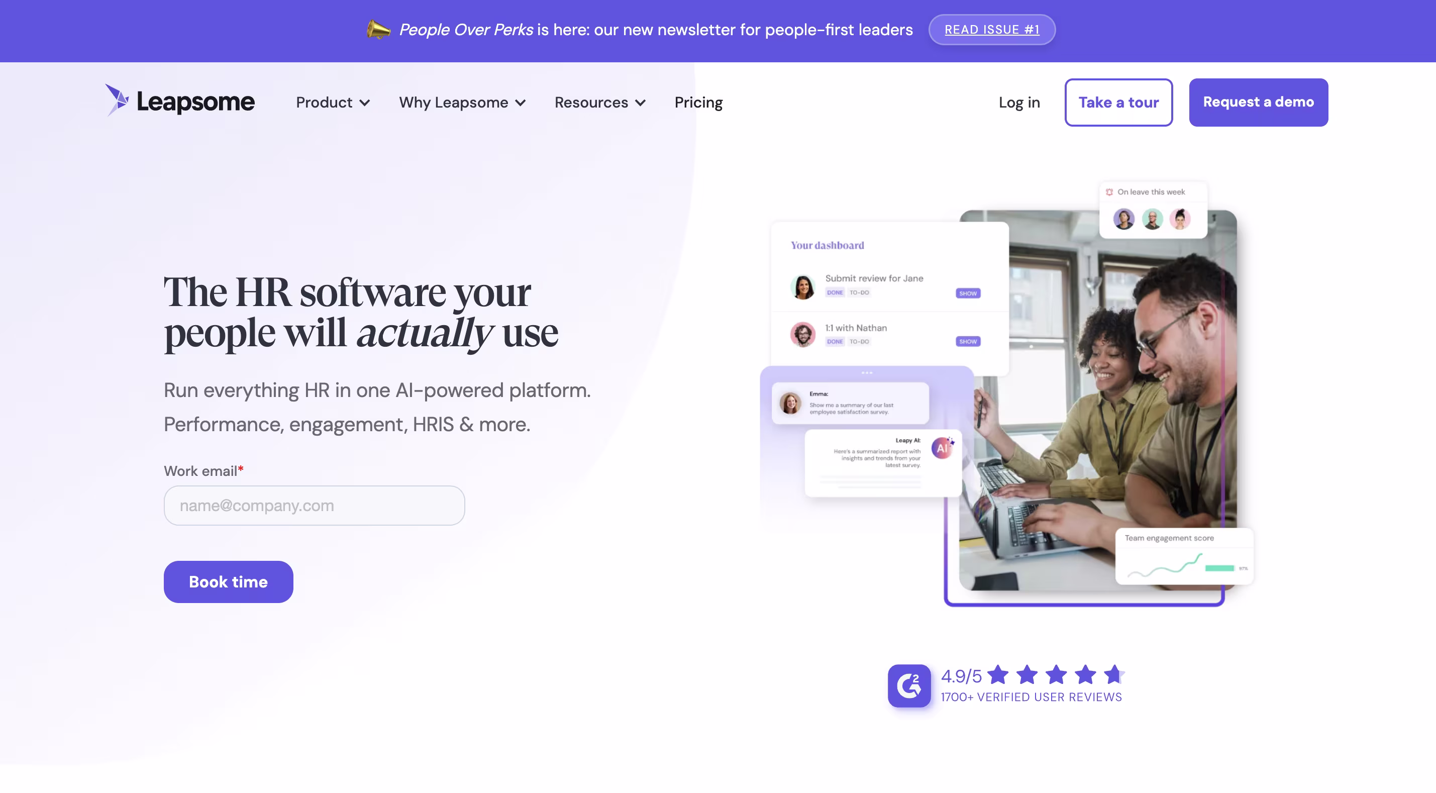Leapsome product screenshot