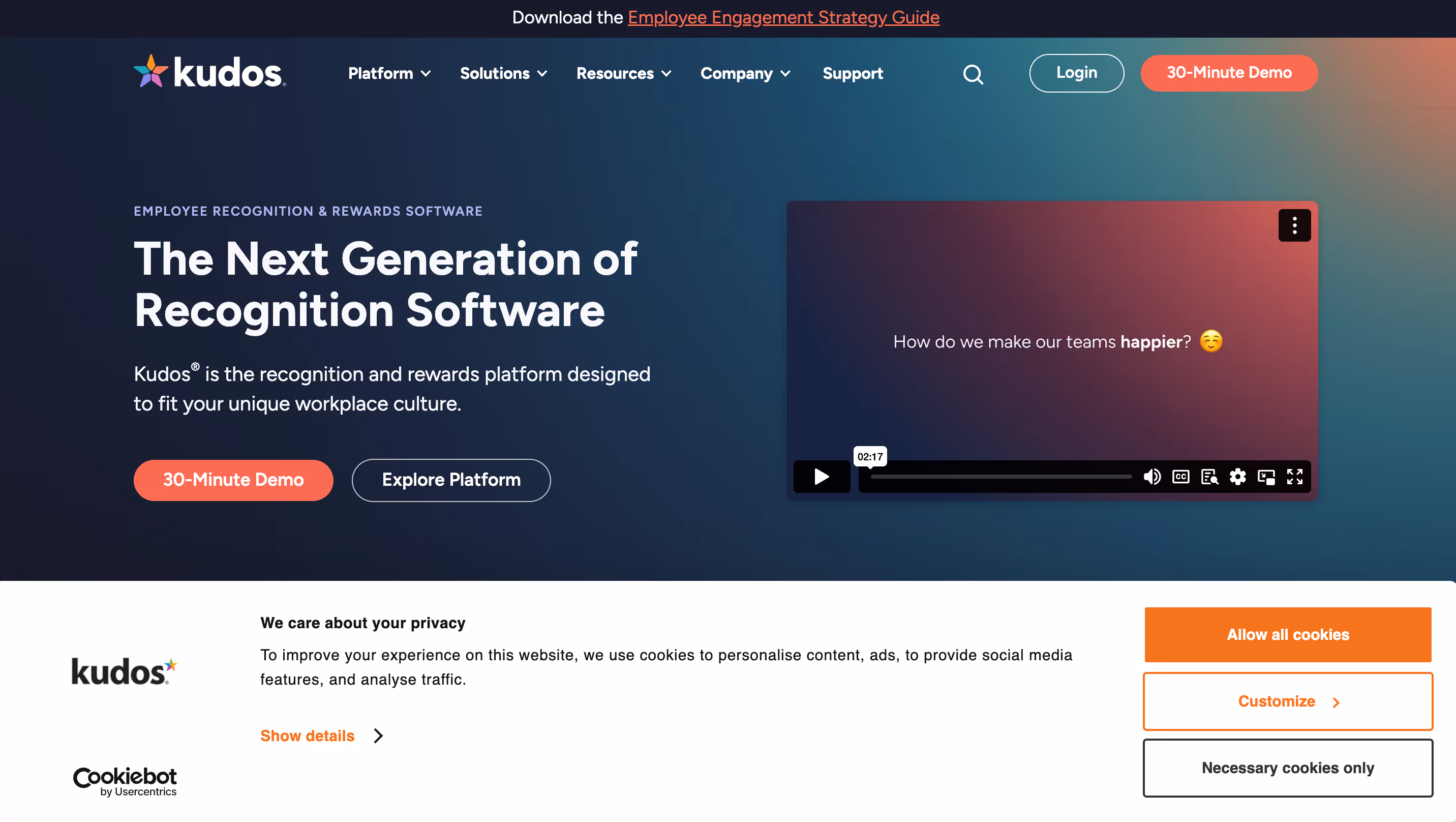 Kudos Homepage