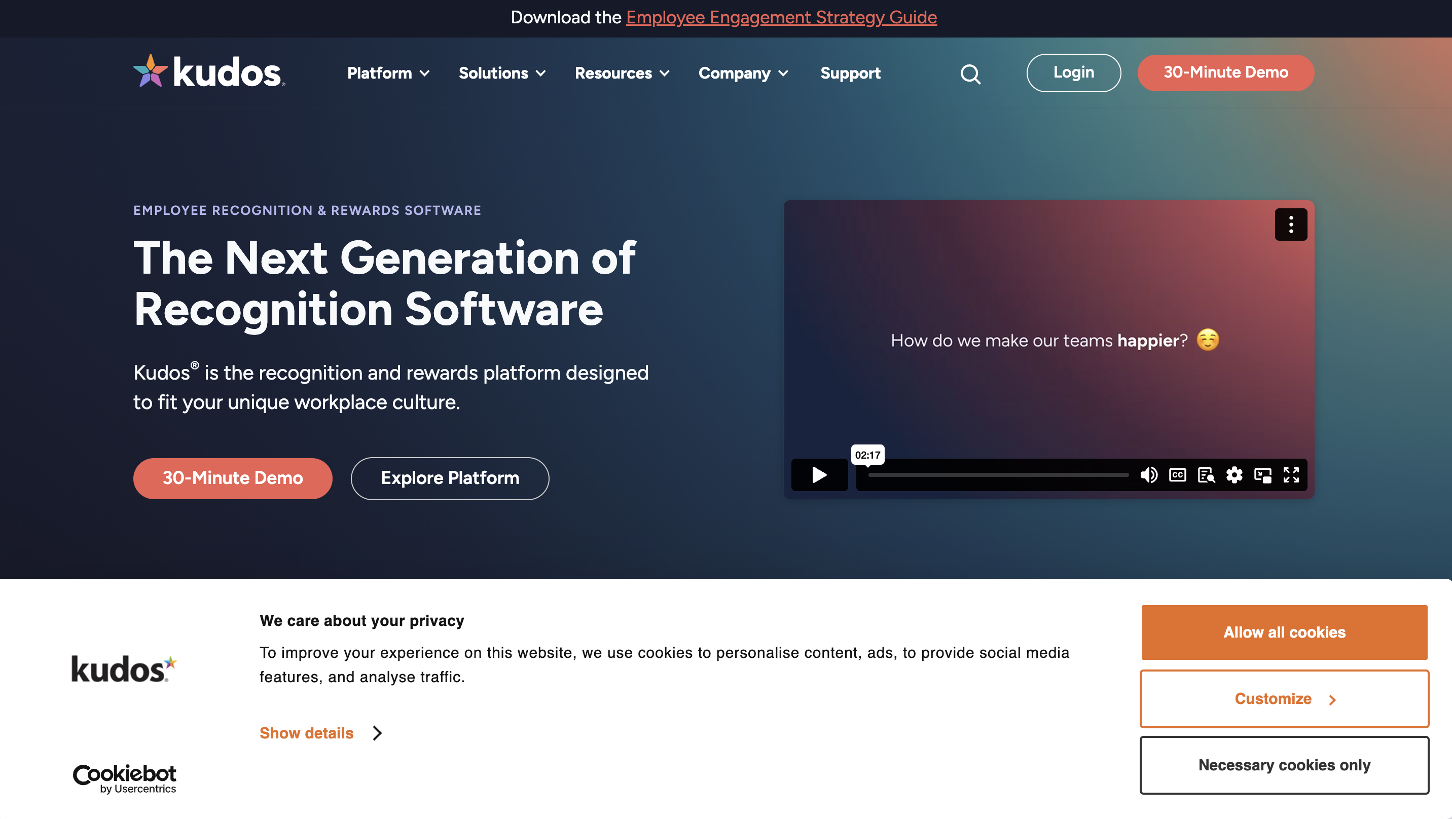 Kudos Homepage