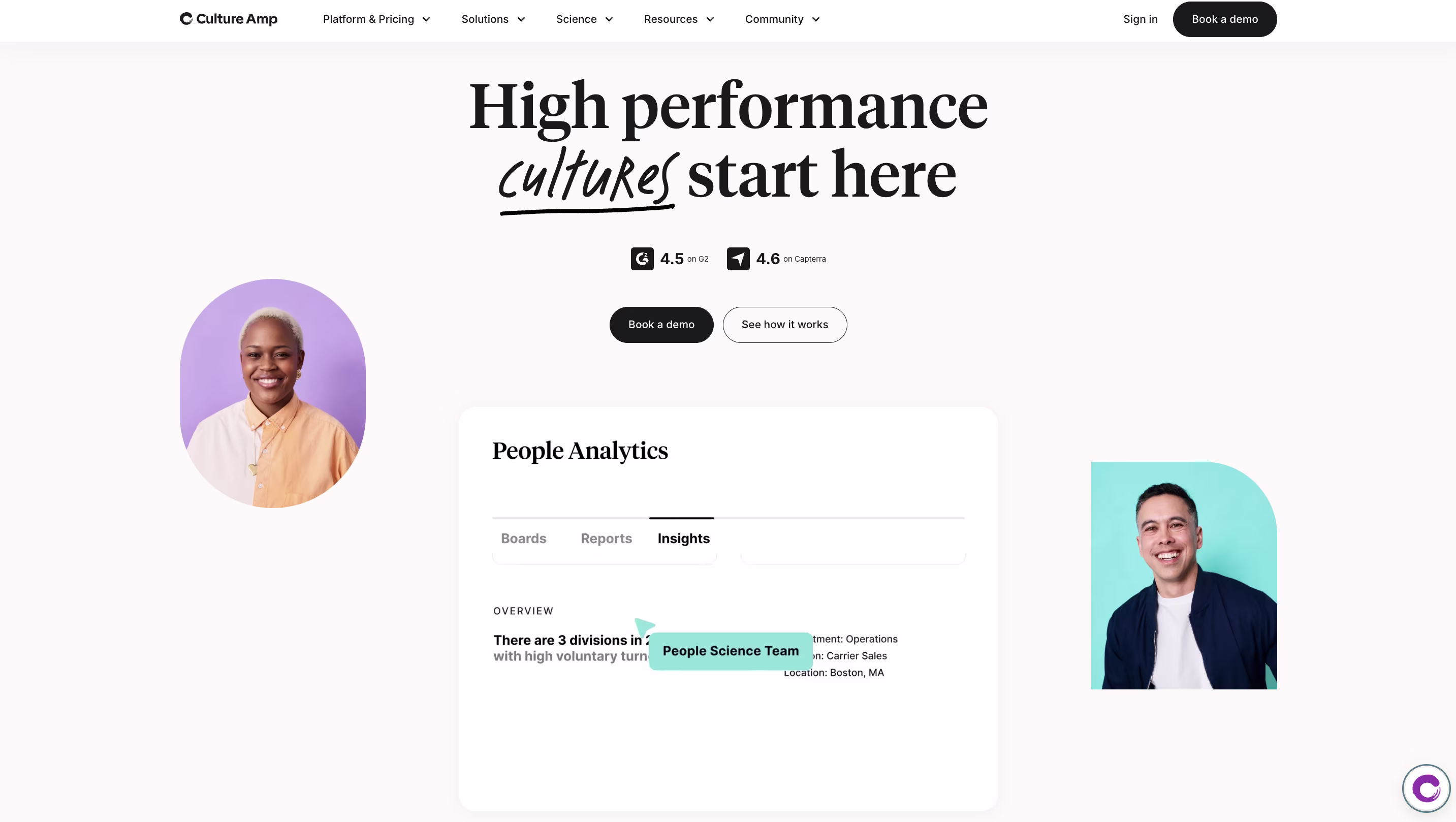 cultureamp Homepage Screenshot