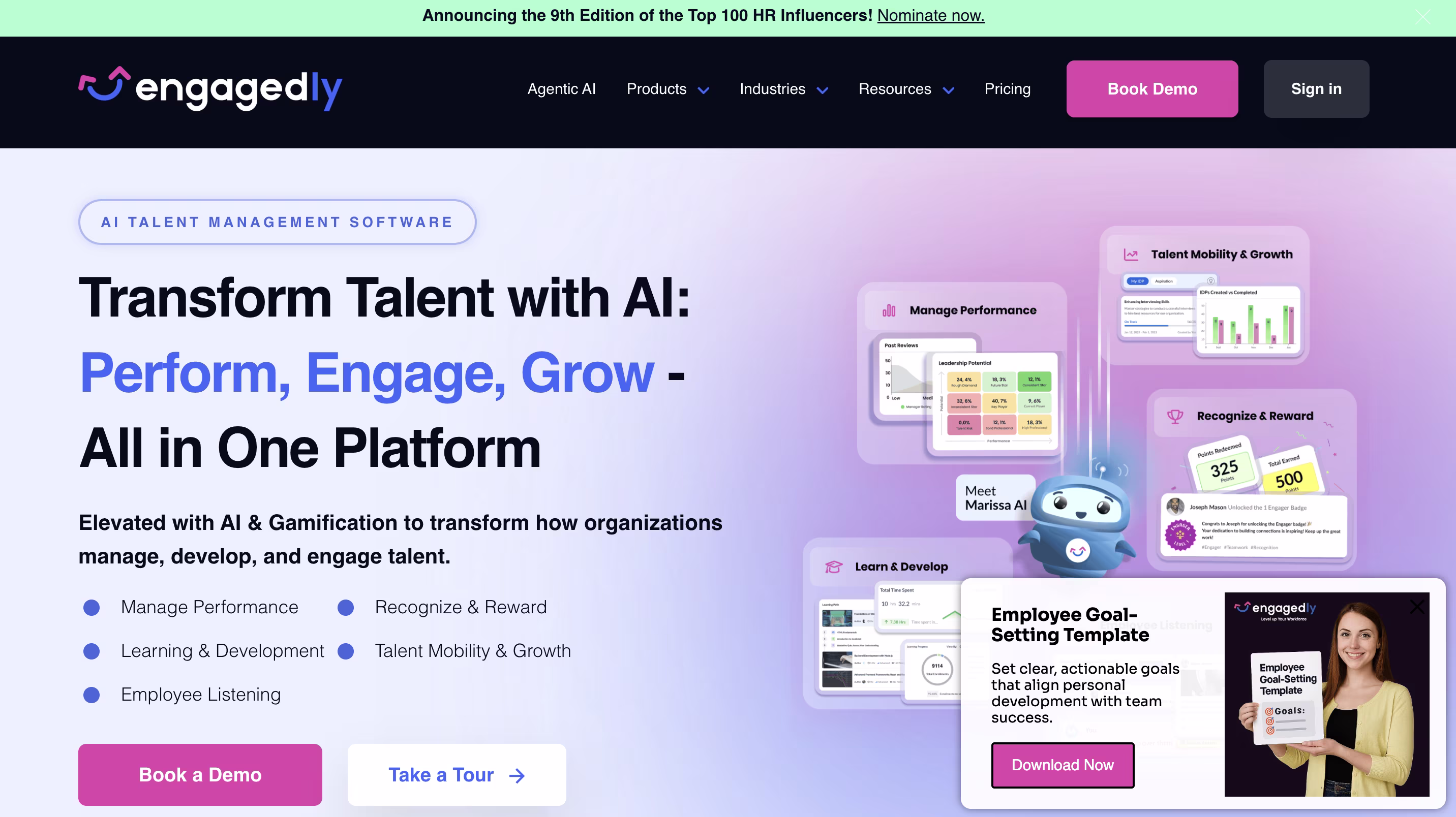 engagedly Homepage Screenshot