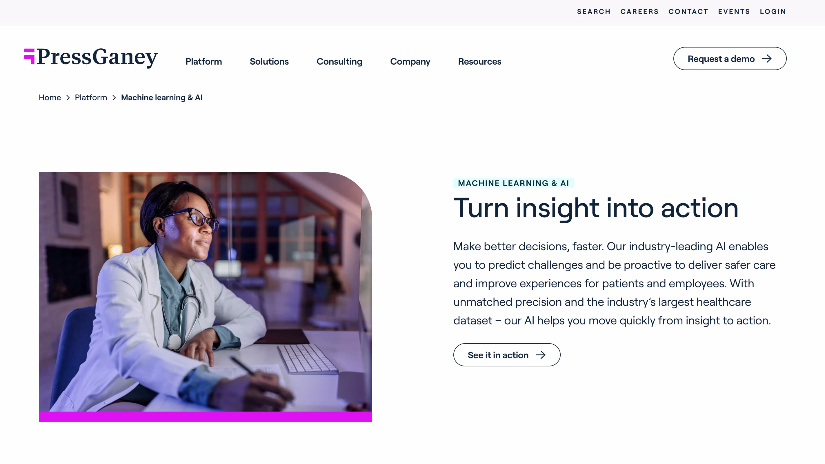 pressganey product screenshot