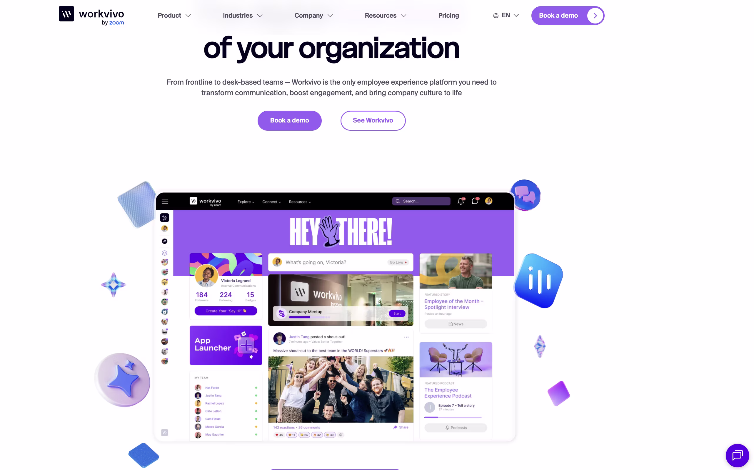 workvivo product screenshot