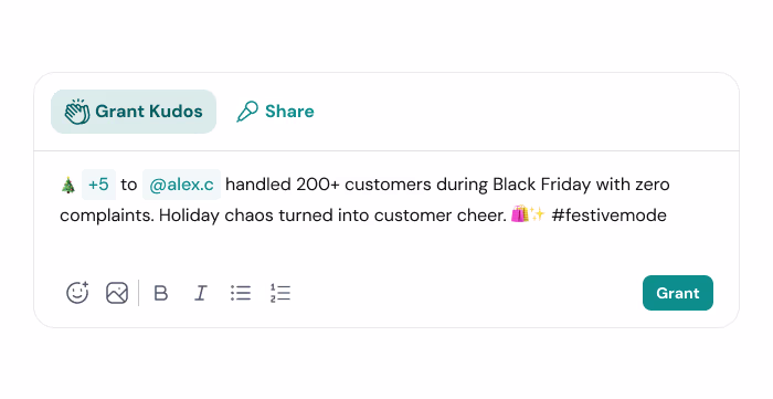 ThriveSparrow employee recognition in retail screenshot