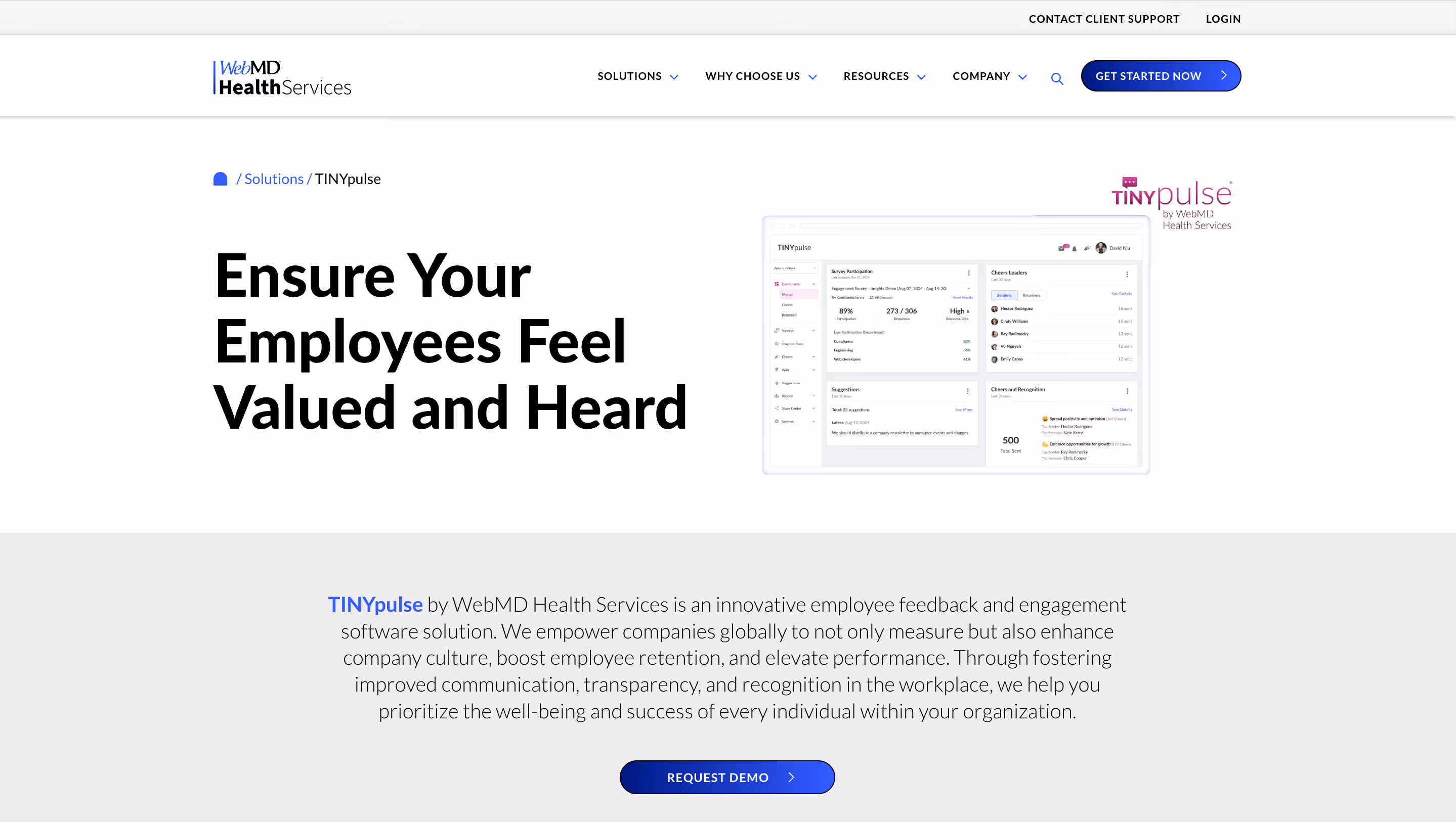TinyPulse Homepage
