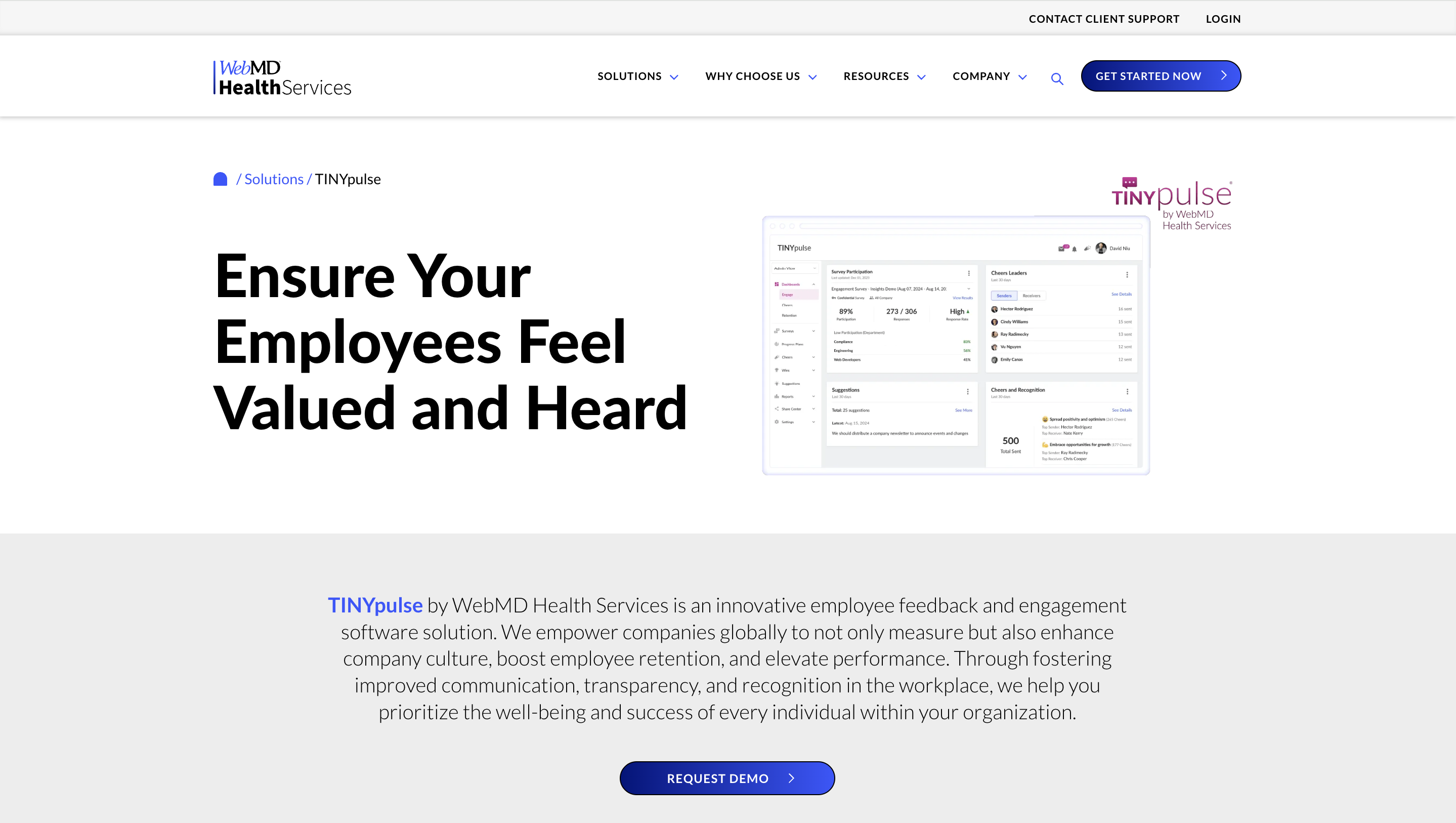 TinyPulse Homepage