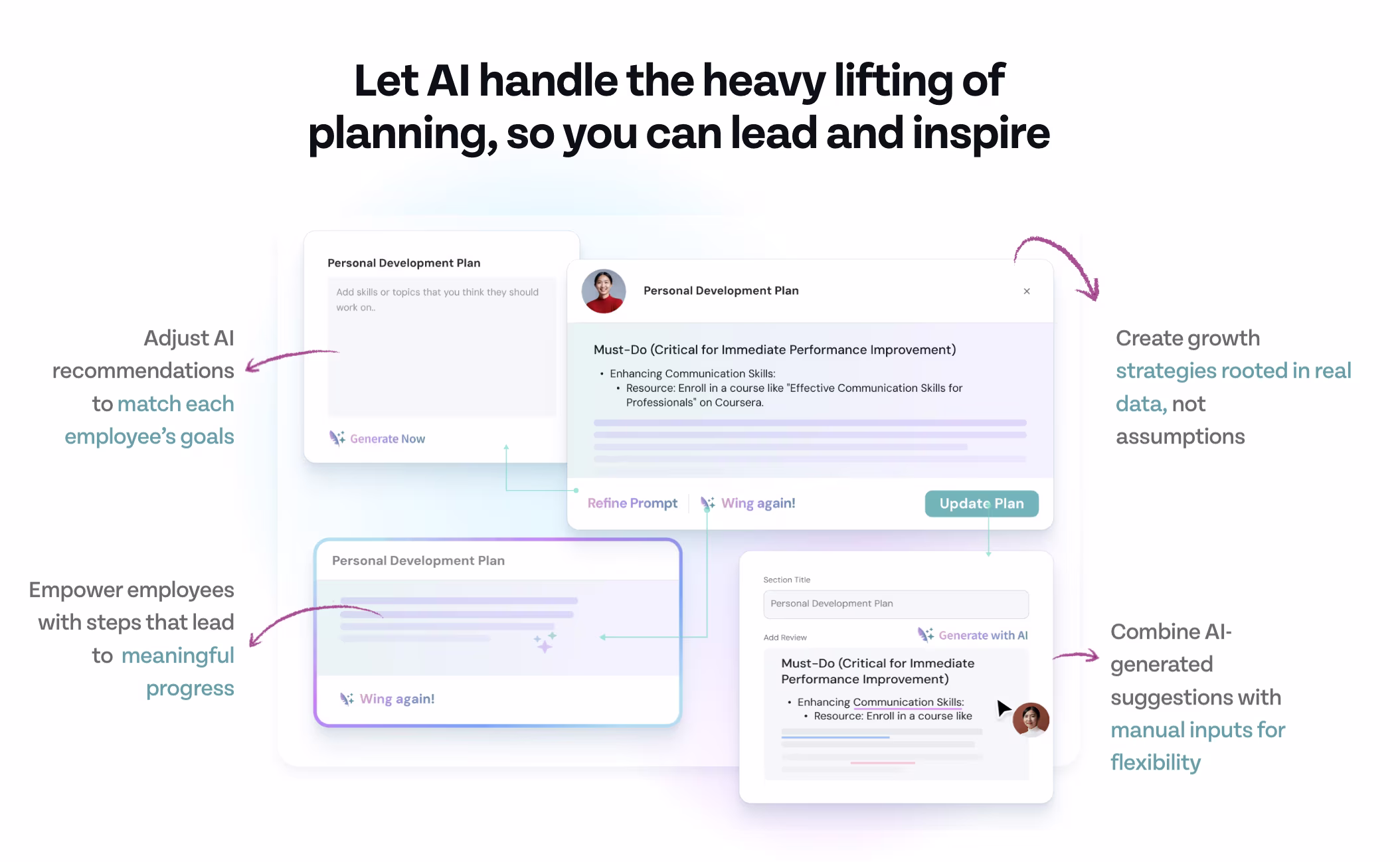 personal development plans product screenshot