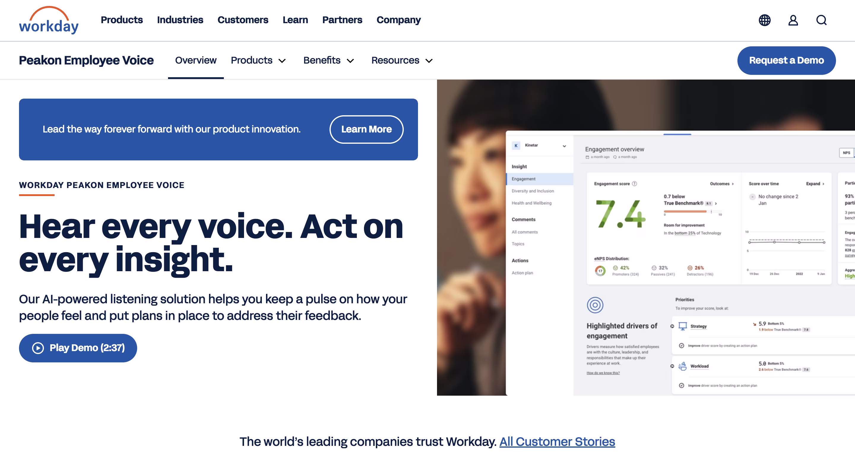 Workday Peakon's engagement software