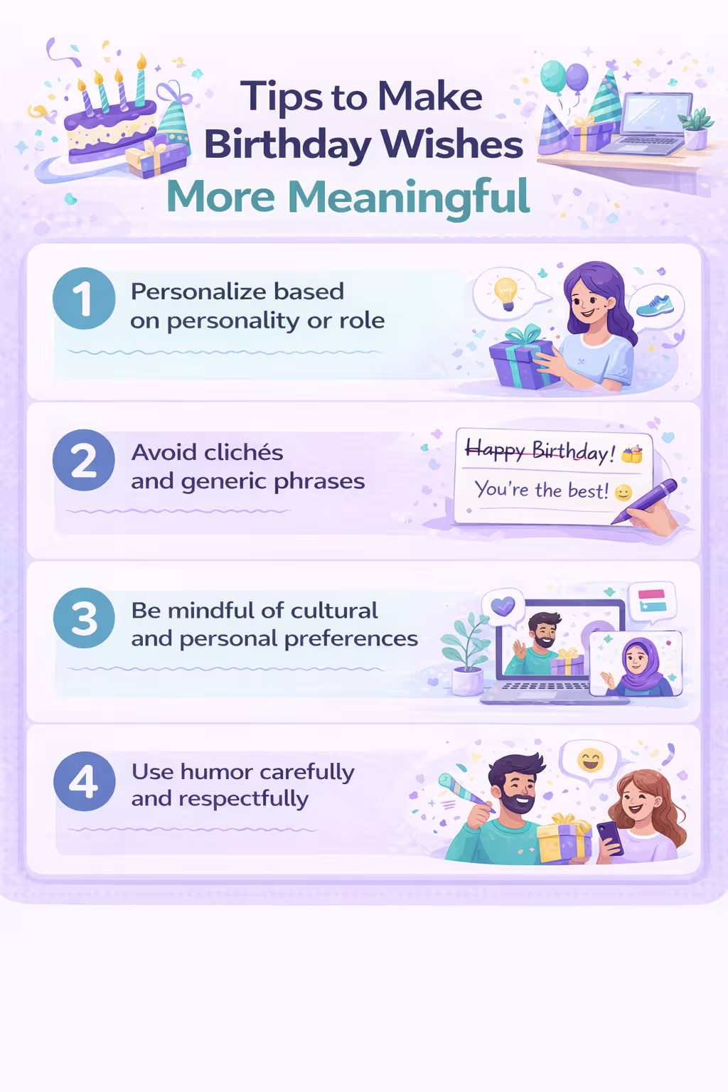Tips to make birthday wishes