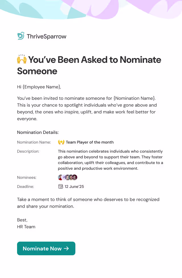 Employee nominations