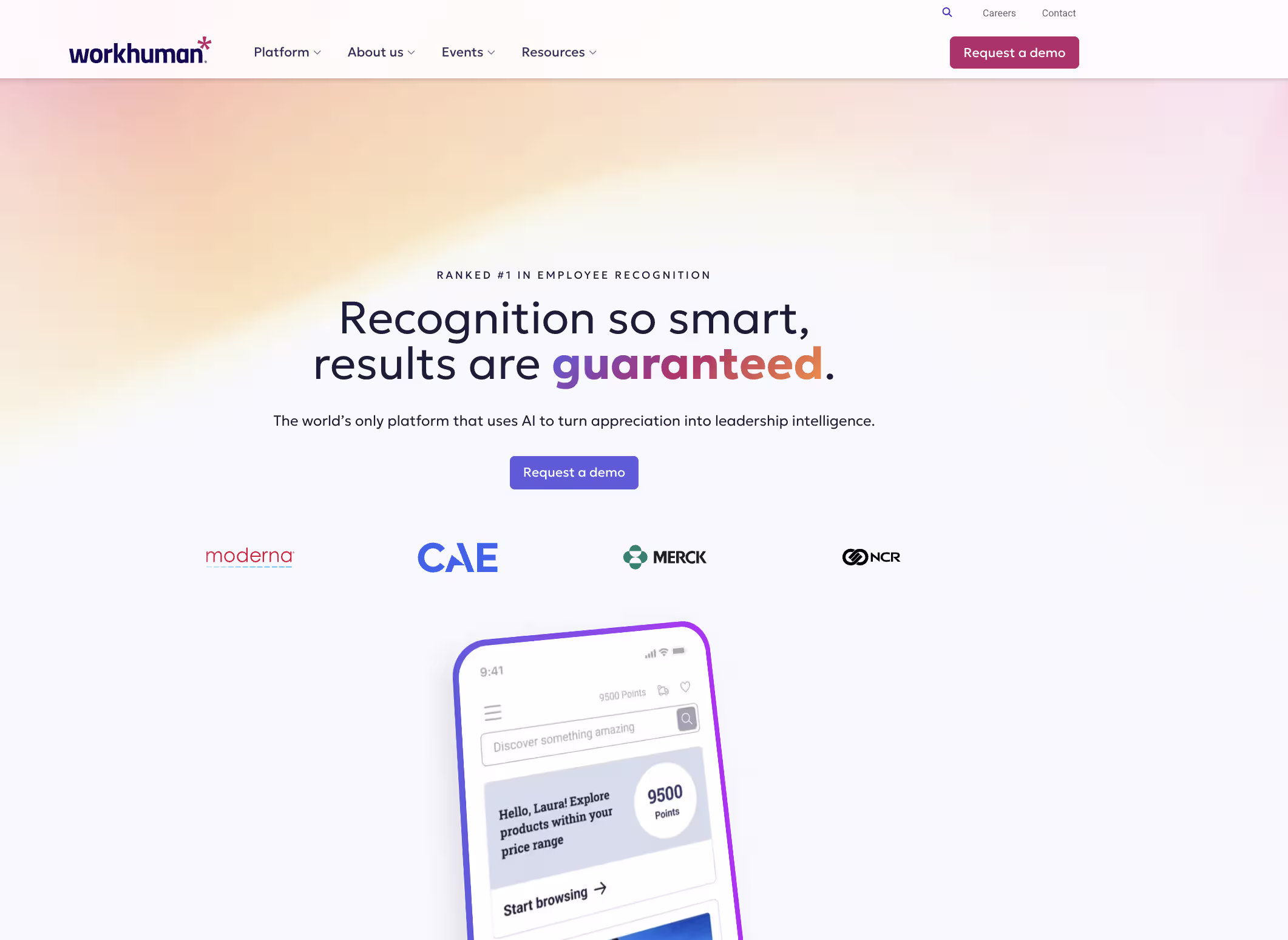 Workhuman social employee recognition platform for enterprises
