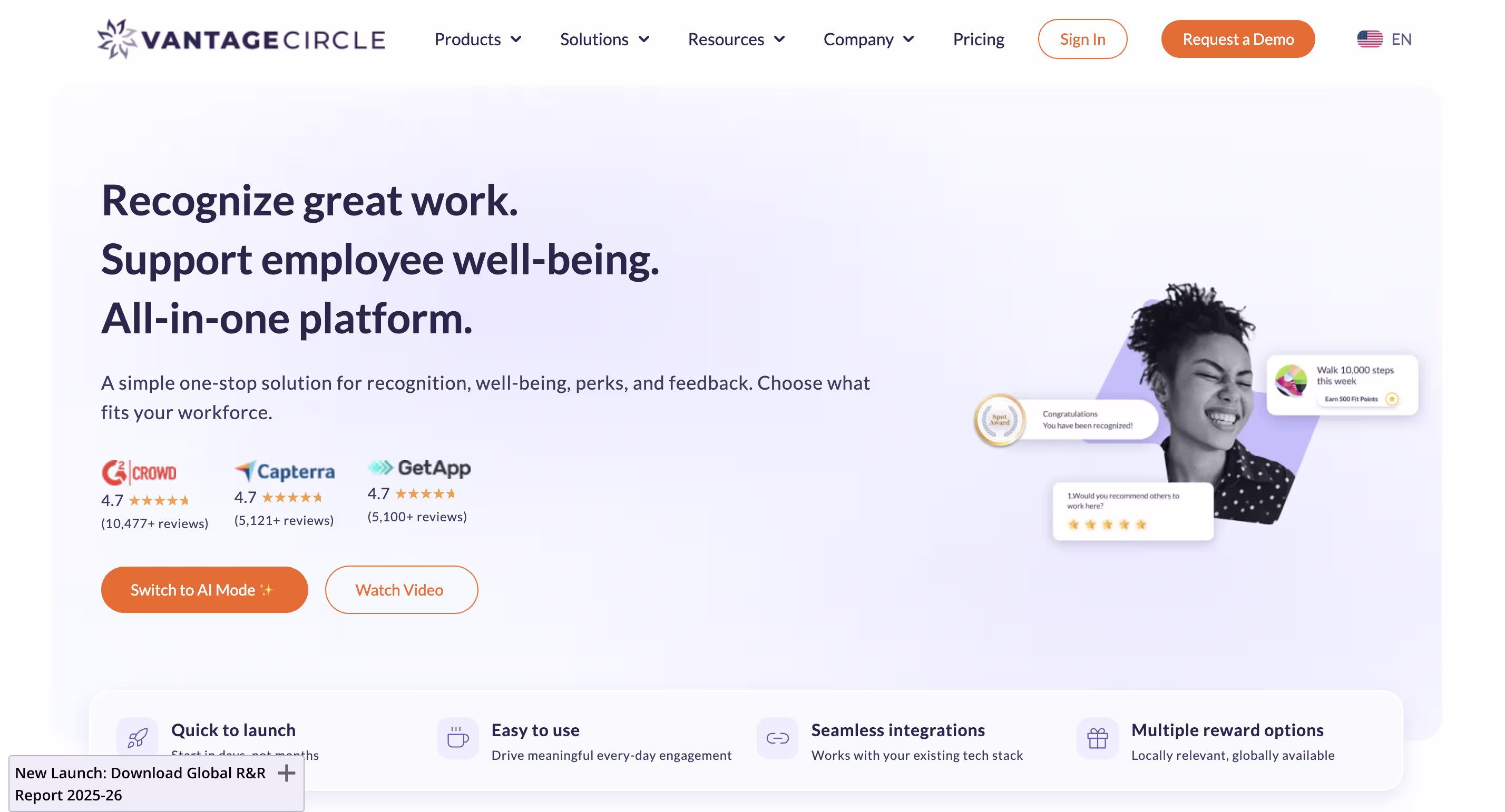 Vantage Circle rewards platform