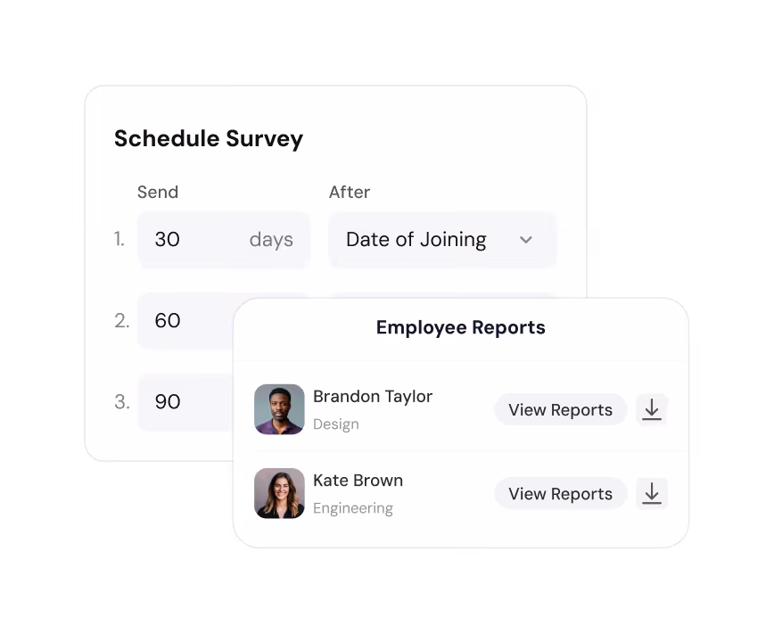 Capture feedback of your workers' journey automatically