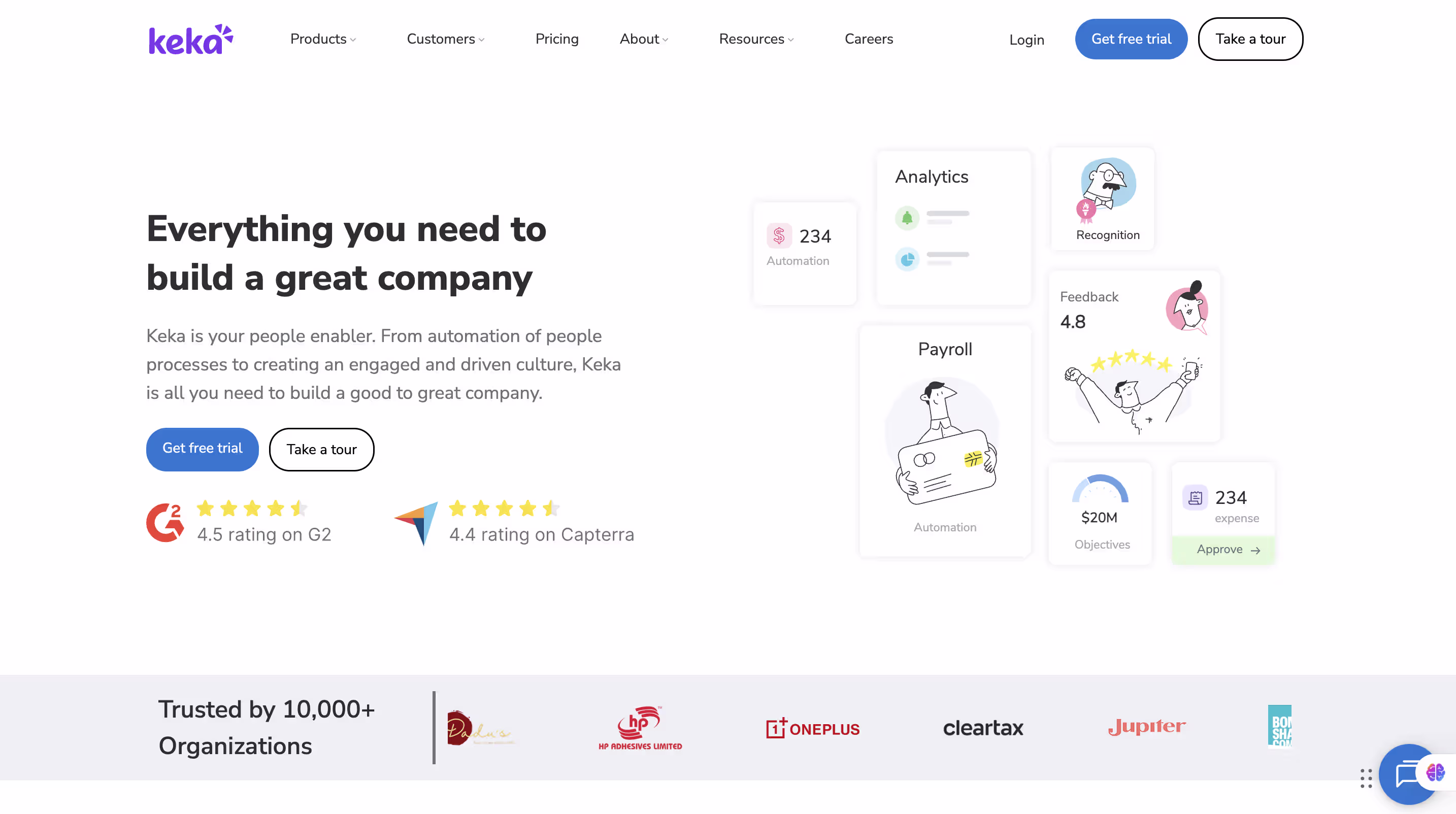 Keka-product-Homepage