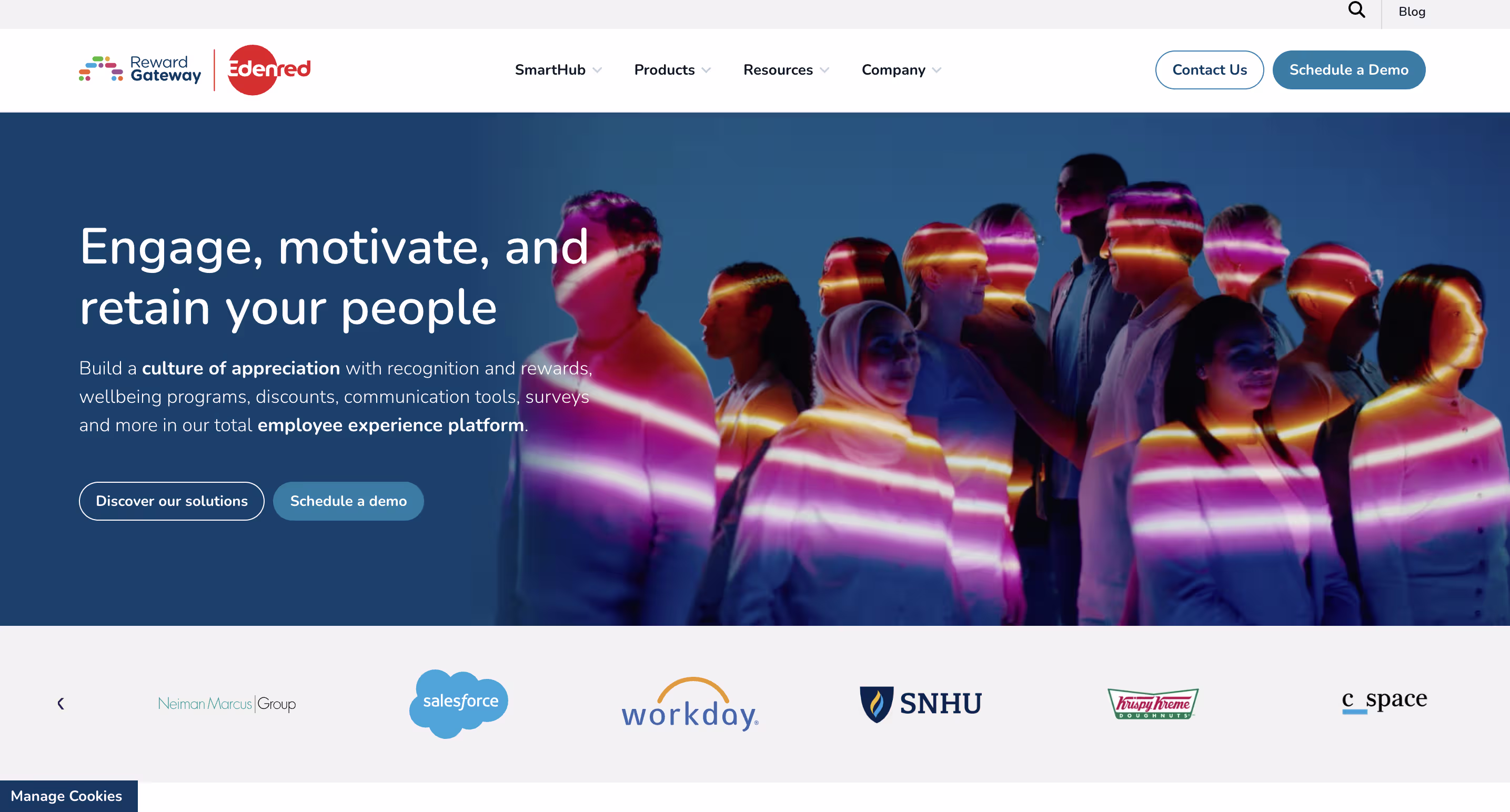 Reward Gateway product homepage