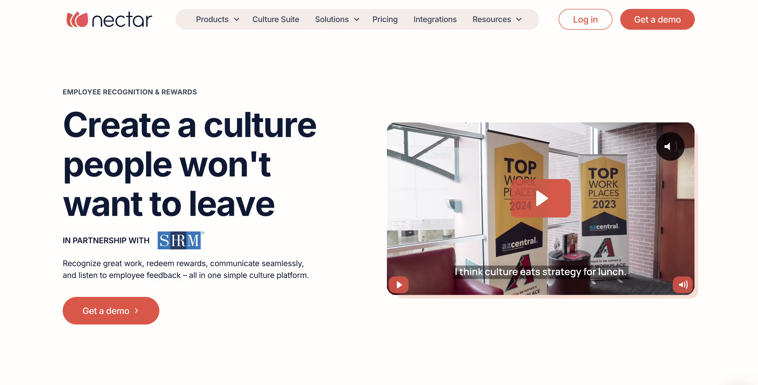 Nectar employee recognition software with rewards
