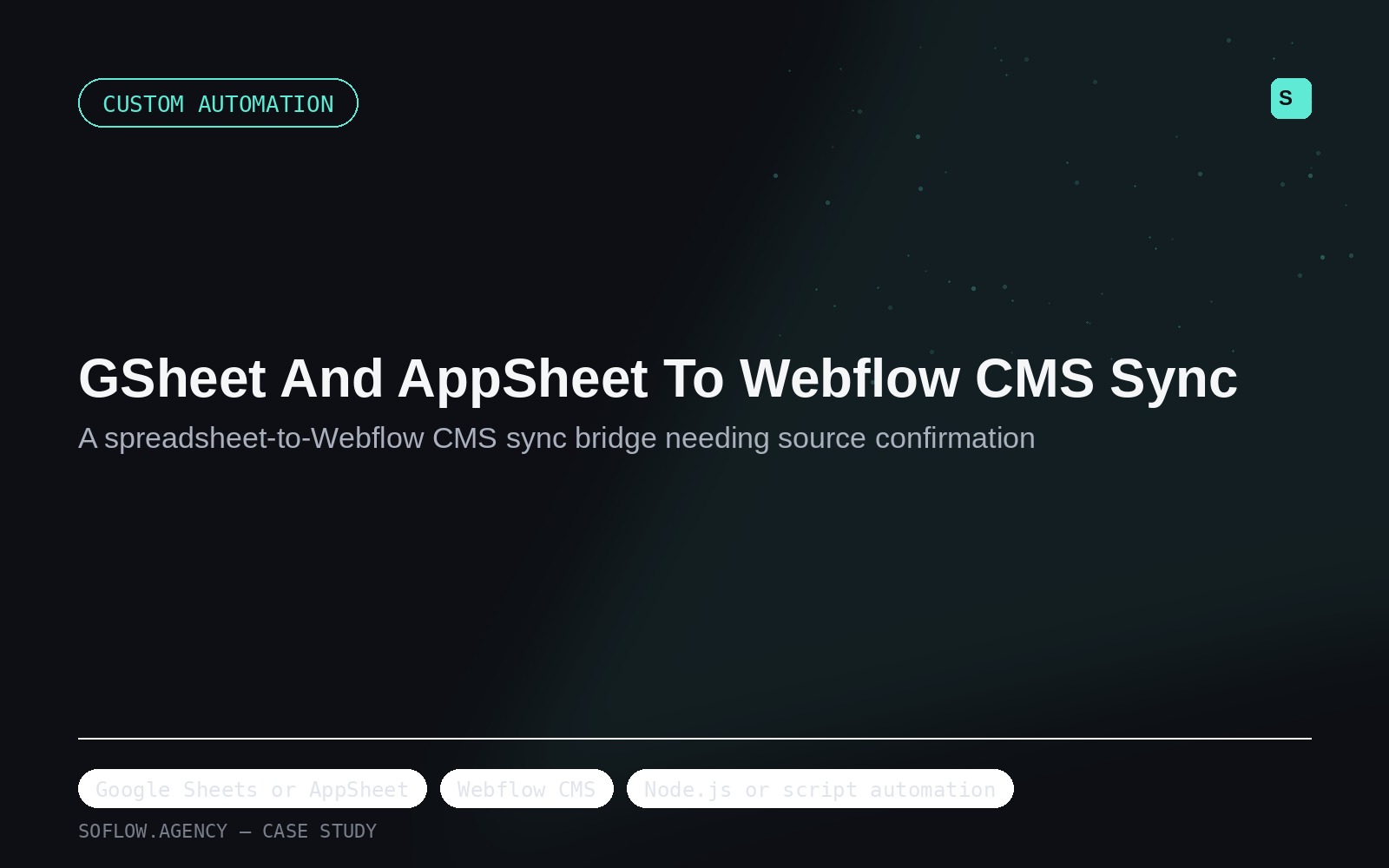 GSheet And AppSheet To Webflow CMS Sync