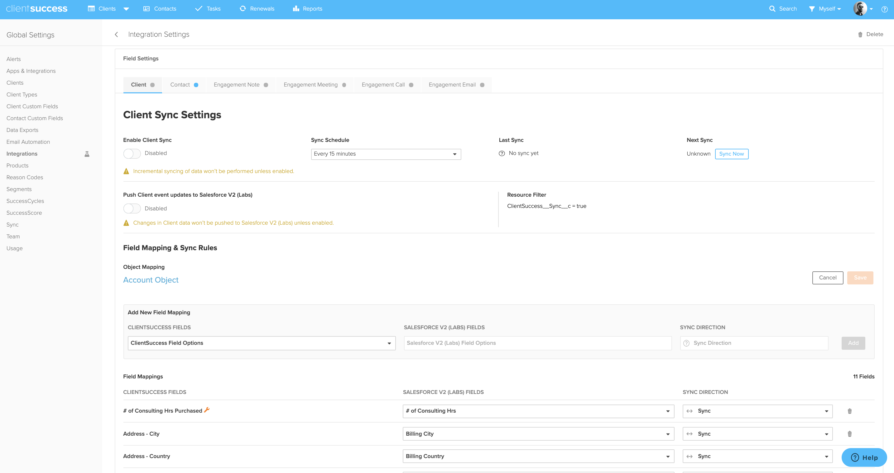 New Salesforce Integration With ClientSuccess Available for Clients and Contacts