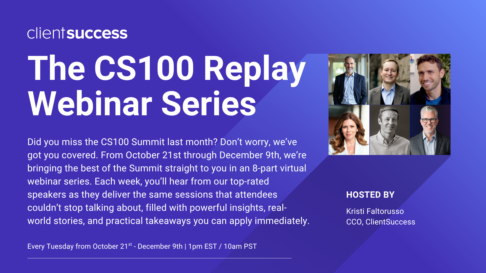 Upcoming Webinar: CS100 Replay Series