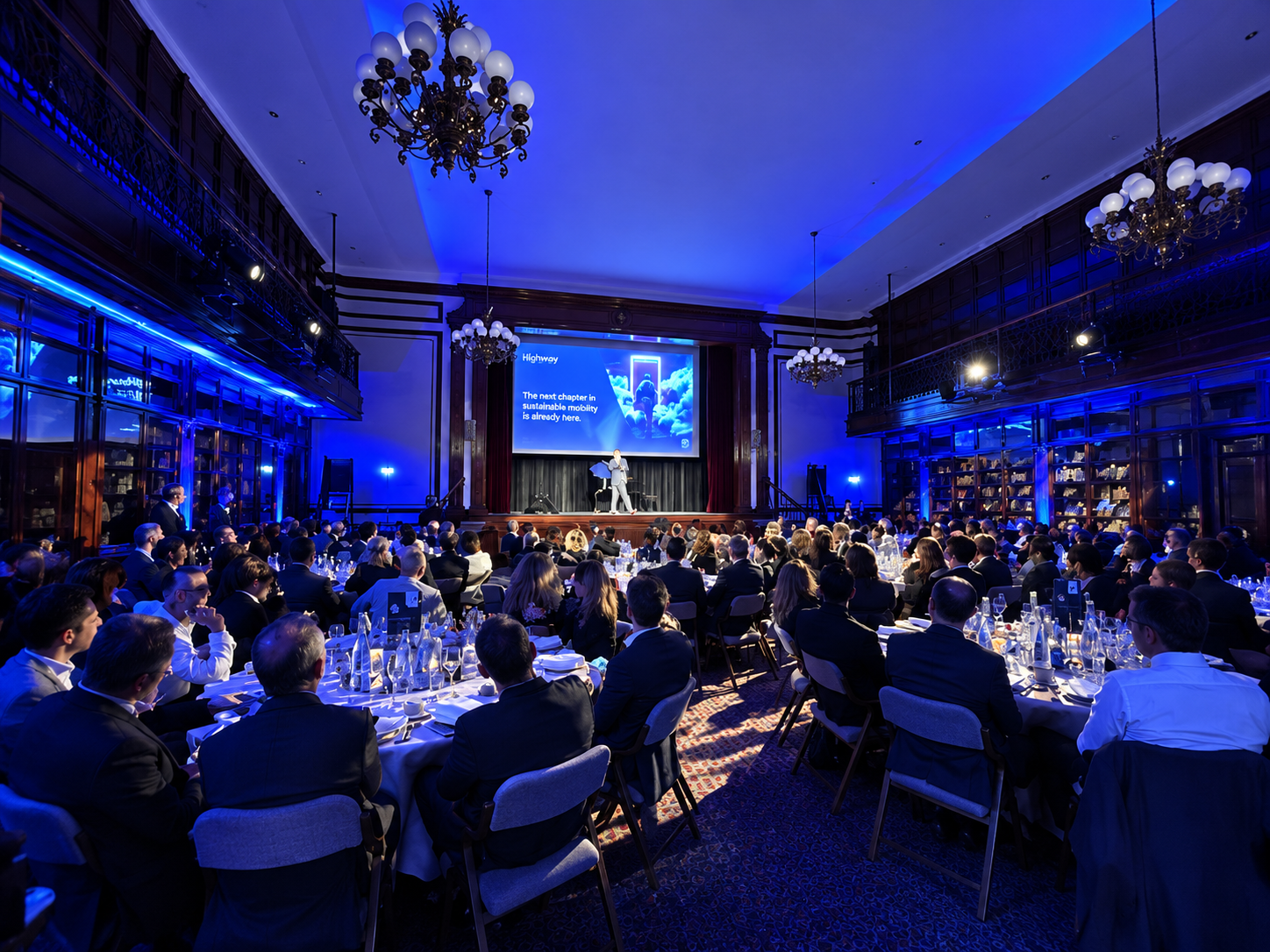 La salle du dîner pendant la keynote