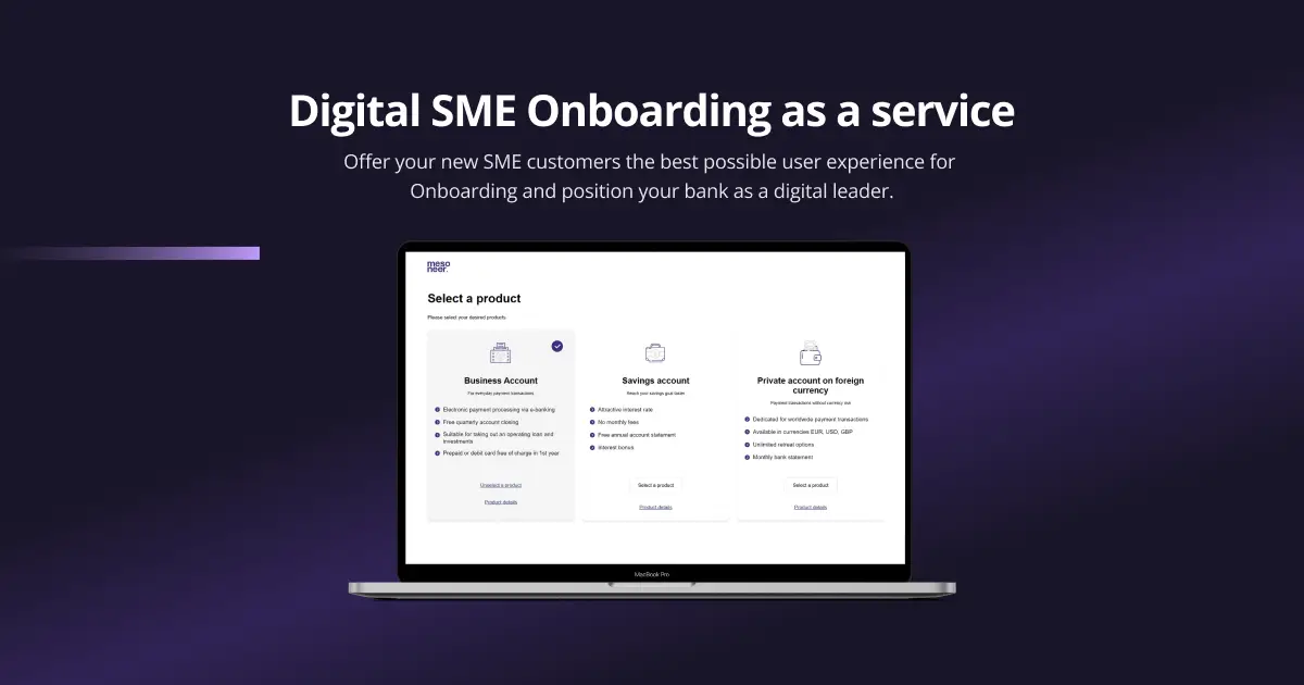 Digital Onboarding for SME | mesoneer