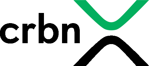 Logo with the text 'crbnx' and a green stylized checkmark above the letter 'x'.