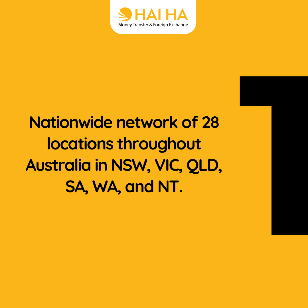 Money transfer and foreign exchange, nationwide network