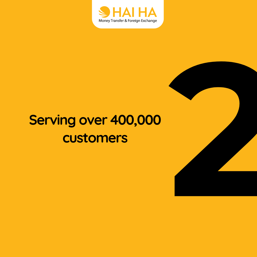 Money transfer and foreign exchange, 400000 customers