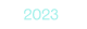 Blue numbers representing the year 2023 on a black background.