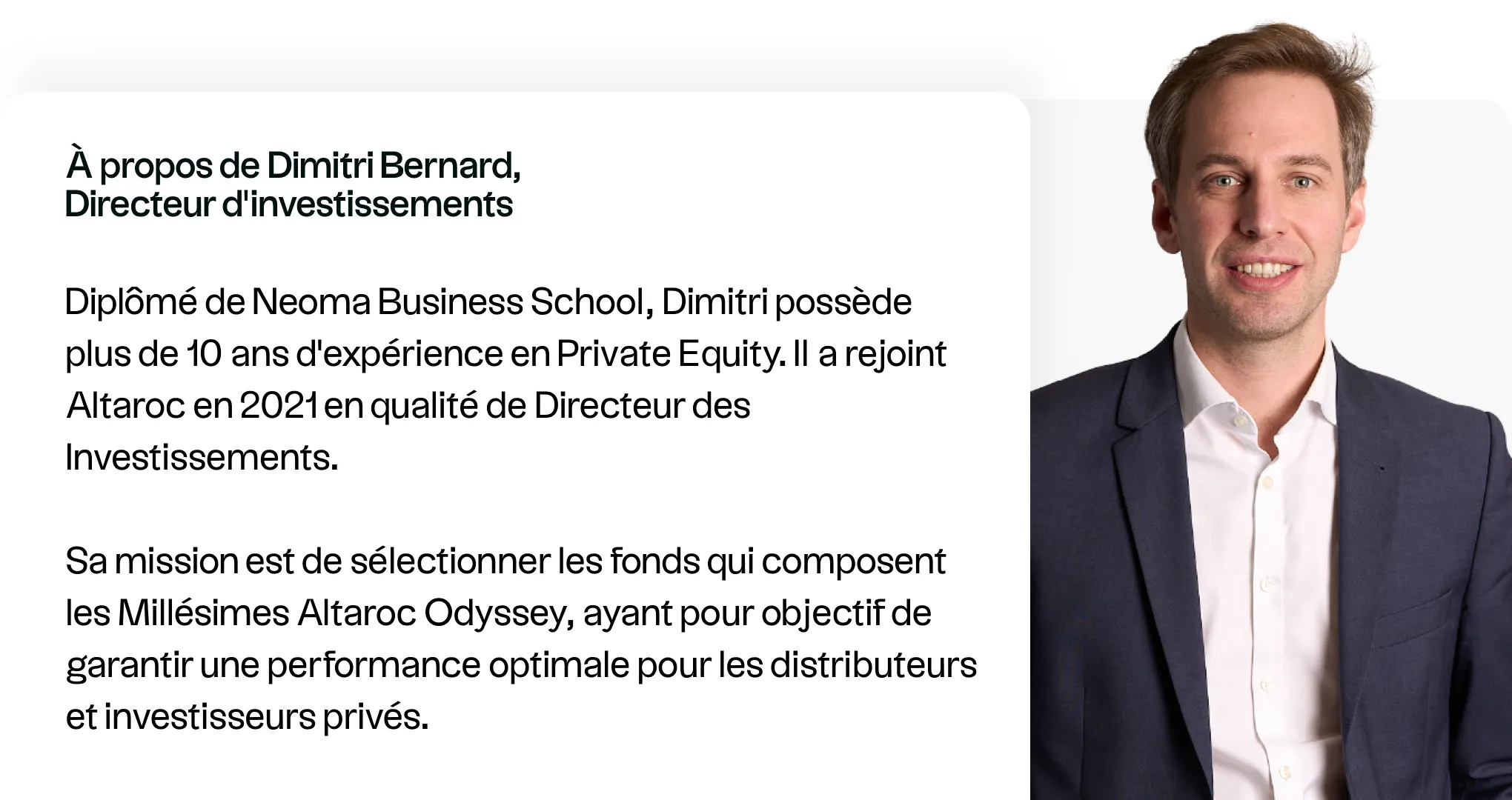 Dimitri Bernard, Investment Director
