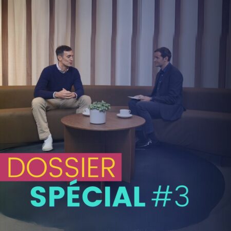 Séverin Naudet, directeur général d’Elemint interviewé par Damien Hélène d'Altaorc, assis autour d'une table basse