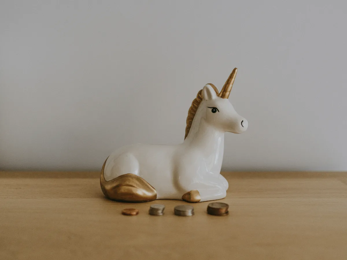 Einhorn, Symbol für wachstumsstarke, durch Private Equity finanzierte Start-ups