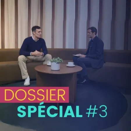 Séverin Naudet, Elemint Managing Director, interviewed by Altaorc's Damien Hélène, seated around a coffee table.