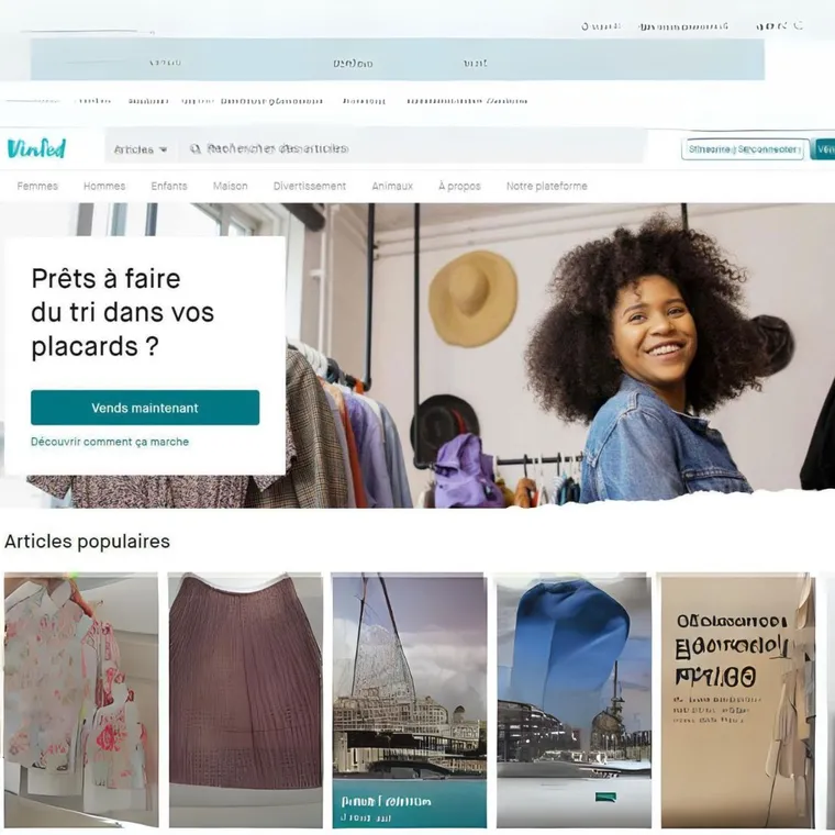 Screenshot compte et articles Vinted