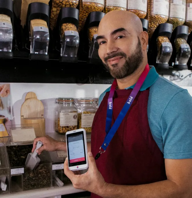 Commerçant utilisant la solution de paiement de la société Bold, du portefeuille du gérant de Private Equity General Atlantic