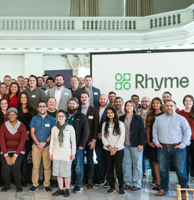 Das Team der Firma Rhyme, das zum Portfolio des Private-Equity Fondsmanager  Insight Partners gehört