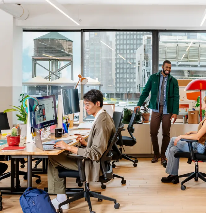 A WeWork coworking space, part of the portfolio Fund manager private Fund manager  Insight Partners