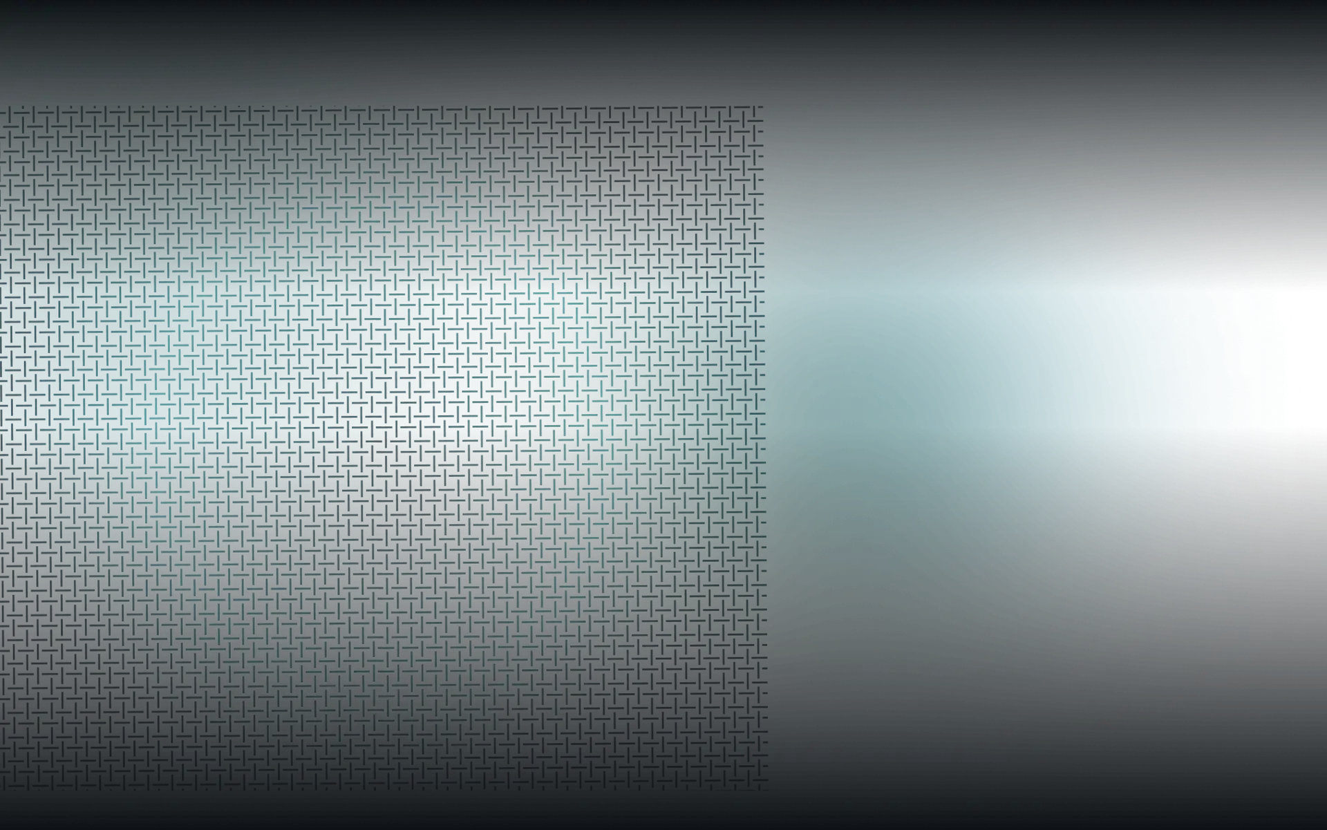 Abstract teal light beam over a dark patterned background