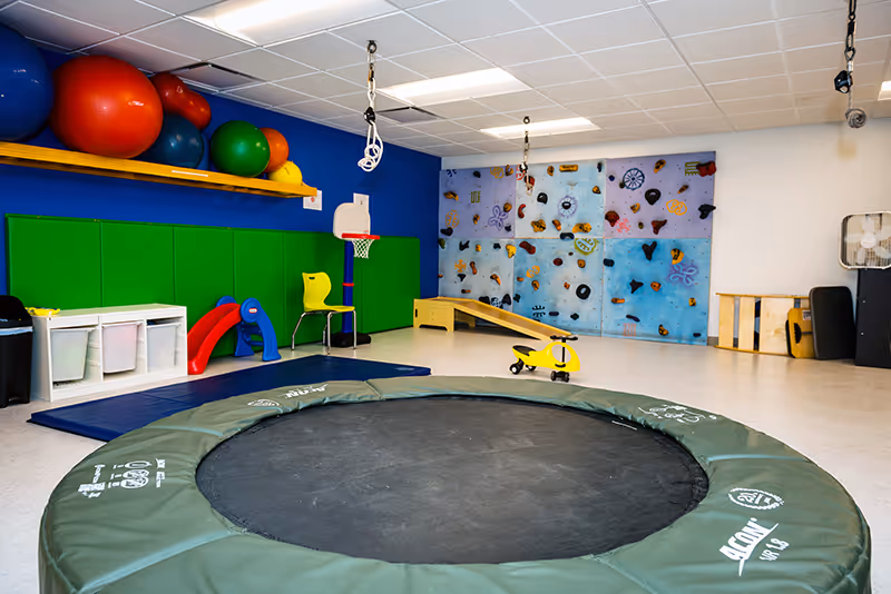 Specialized equipment for therapeutic exercises at North Shore Pediatric Therapy, Naperville, IL.